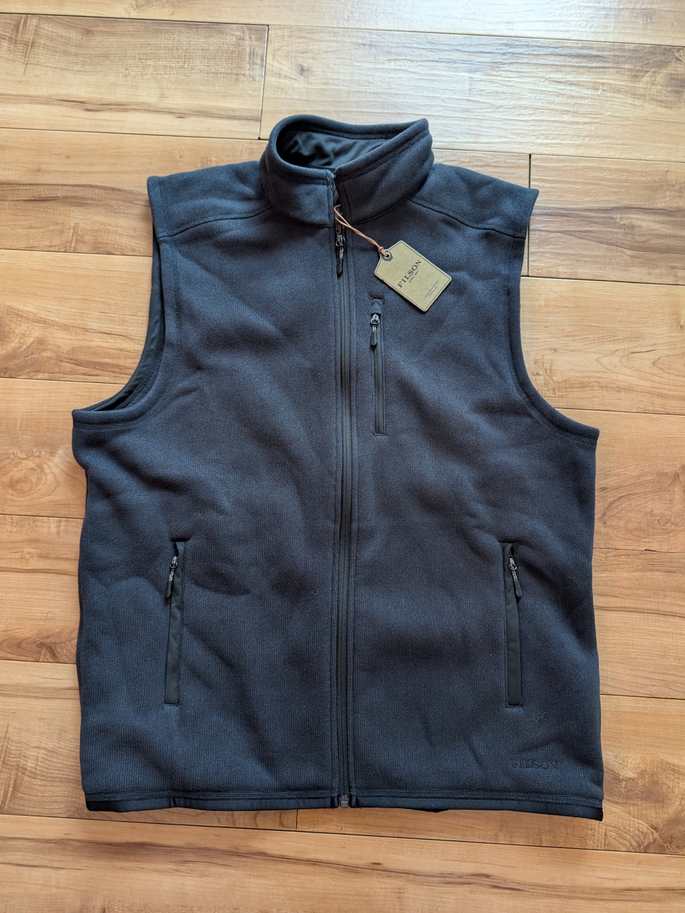 NWT! Filson Ridgeway Fleece Vest Dark Navy Blue Full Zip Warm Polartec Mens Sz L